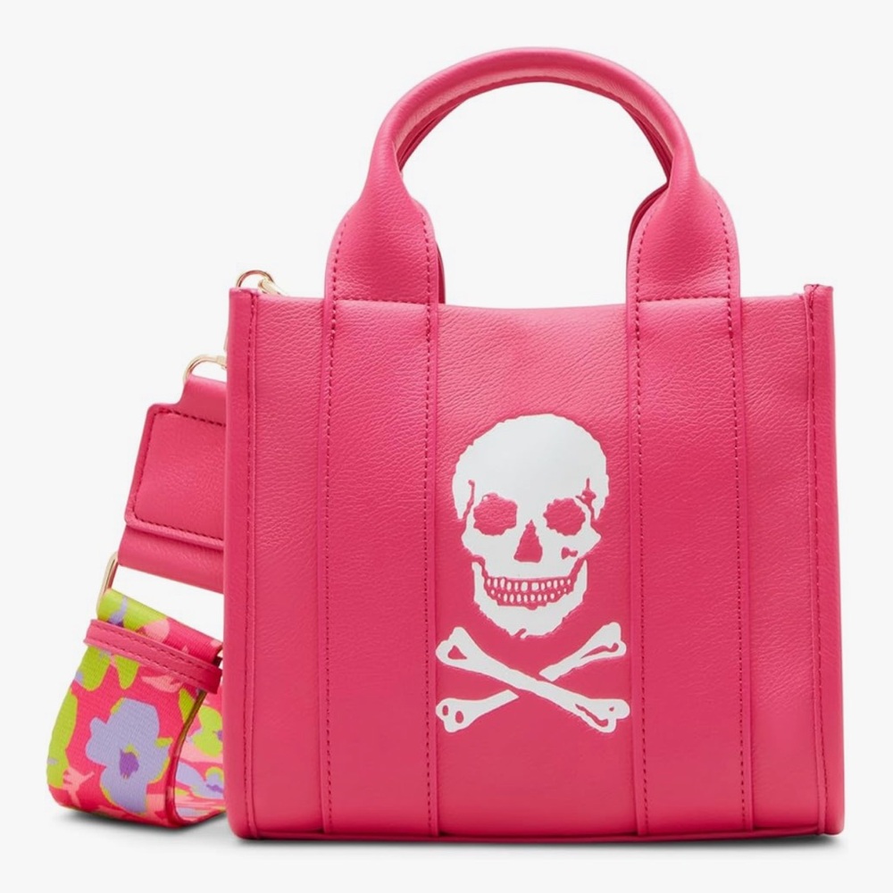 Betsey Johnson Deboss Skull Mini Tote BARELY USED